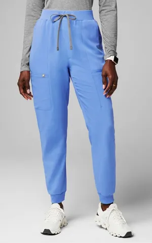 Fabletics Scrub Joggers Womens Small Blue Excellent 6-Pocket Cargo Medical Pants thumbnail 1