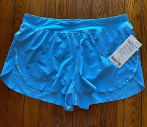 Lululemon Fast and Free High-Rise Split Short 3" Ocean Wave Size XL/Size 12 NWT thumbnail 1