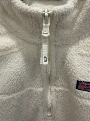 Vineyard Vines White Sherpa Half-Zip Pullover thumbnail 3