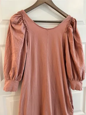 Free People FP Beach Jackie Puff Sleeve Jumpsuit Pink Size S thumbnail 5