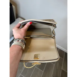 Tory Burch Eleanor Woven Mini Louts Blue/Cream Gold Chain Shoulder thumbnail 5