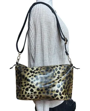 Vintage 90s early 2000s Jersey Shore Style Grunge Cheetah Print Shoulder Bag thumbnail 1