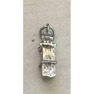 Sterling‎ silver Japanese pagoda charm 1" thumbnail 2