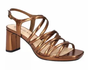 Bella Vita Damsel Square Toe Heeled Sandals in Metallic Bronze, Size 10 W, NWT thumbnail 1