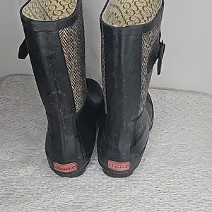 Chooka Herringbone mid rise classic rain waterproof pull on winter boots Sz 6 thumbnail 7