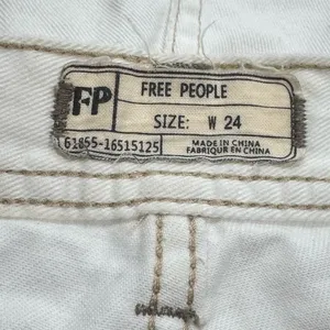 Free People White Low Rise Cutoff Jean Shorts Women’s 24 thumbnail 2