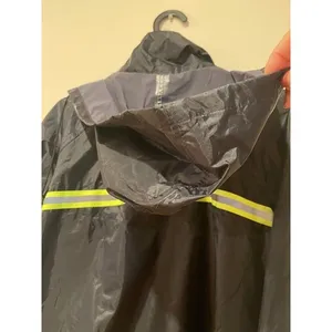 Black rain/trench jacket. Size 8 unisex thumbnail 6