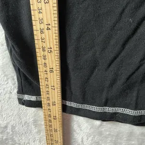True Religion Brand Jeans Cropped Black‎ Graphic T-Shirt White Stitching thumbnail 5