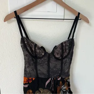 Katie May Revolve Take a Sip Midi Dress in Black 70's Floral thumbnail 5