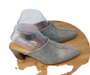 Garnet Hill Maisie‎ Heeled Mules Boho Slip On Leather Womens 37 US 6-6.5 thumbnail 1