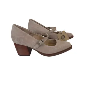 Born Adelphi Suede Snip Toe Mary Jane Pumps Beige Suede 6.5M Neutral Minimalist thumbnail 3