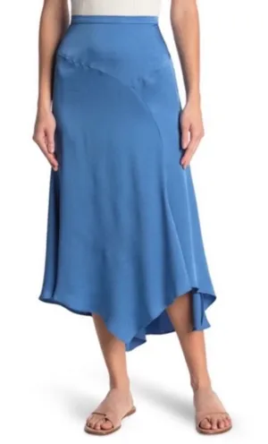 Veronica Beard‎ Autumn Asymmetrical Hem Skirt in French Blue NWT 8 thumbnail 1