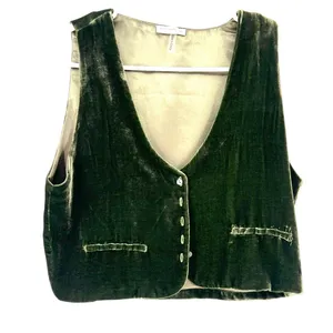 Glam souls M Cottagecore Dark Green academia Velvet Whimsigoth Academia Cropped thumbnail 2