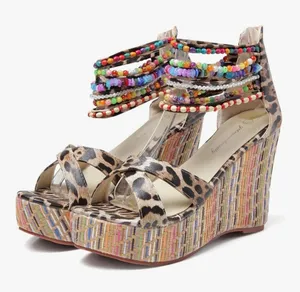Amazon Women’s Leopard Print Wedges thumbnail 1