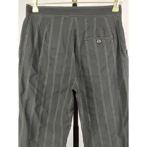 EP Pro Golf Pants Womens 4 Black Tan Pin Stripe Straight Leg High Rise Stretch thumbnail 4