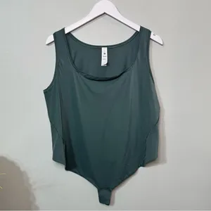 Lululemon Wundermost Square Neck Nulu Bodysuit Sleeveless Forest Green 1X NWT thumbnail 6