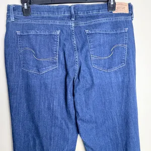Levi Strauss Signature Jeans 18 Blue Plus Mid Rise Straight Leg Stretch Denim thumbnail 9
