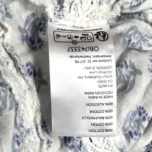 Urban Outfitters Floral Babydoll Crop Medium Blue‎ White Boho Festival Cottage thumbnail 6