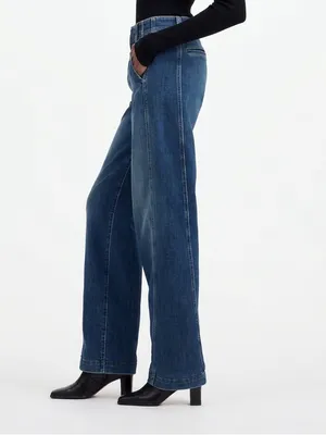 Madewell Tapered Denim Trousers Size 27 Calvert Wash Comfort Stretch High Rise thumbnail 2