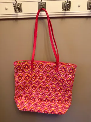 Vera Bradley Pink Geometric Tote  thumbnail 1