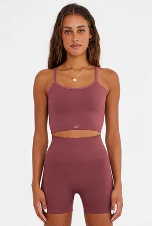 SET Active Mauve Crop Top thumbnail 1