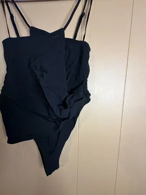 Zara Asymmetrical Draped Bodysuit thumbnail 2