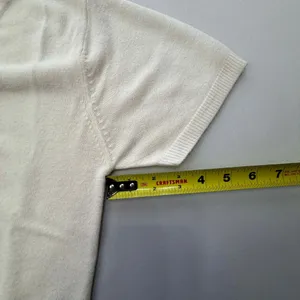 Carolyn Taylor Essentials White Short Sleeve Crew Neck Acrylic Knit Sweater thumbnail 11