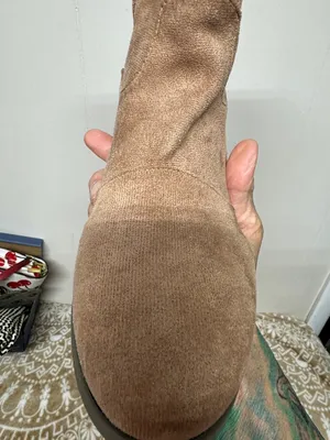 Suede like Ankle Western Boots in Tan - Women's Stylish Comfort thumbnail 7