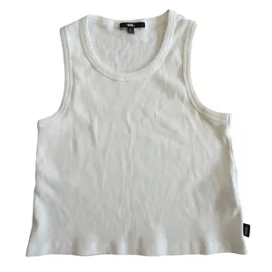 Vans Drew Ribbed Crop Tank Top Womens XL White Sleeveless Casual NEW thumbnail 3