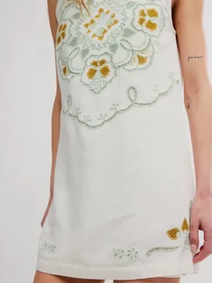 FREE PEOPLE NWT Electric Garden Mini Dress / Ivory Combo thumbnail 10