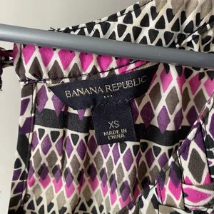 Banana Republic sz XS‎ purple halter ruffle career blouse thumbnail 4