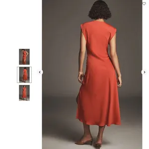 Anthropologie Maeve Short-Sleeve Cowl-Neck Slip Midi Dress thumbnail 3