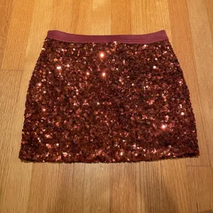 Vintage Forever 21 Orange Sequined Mini Skirt Size Small thumbnail 2