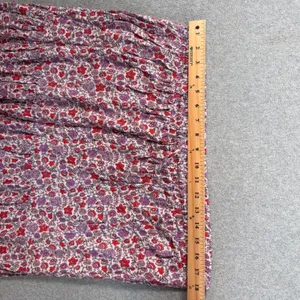 Knox Rose Women's XL Floral Maxi Skirt Elastic Waist Boho Purple Red thumbnail 6