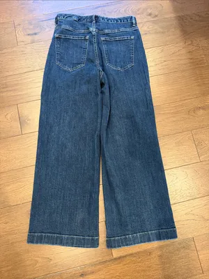 Banana Republic High Rise Wide Leg Crop Jeans Size 27 - C2-043 thumbnail 6