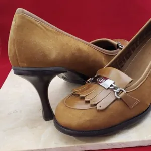 Gianni Bini Tan Suede Pumps Heels- Cowgirl Western Theme - Size 9.5 thumbnail 5