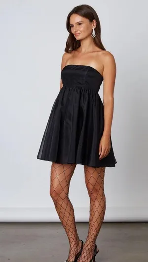 Cotton Candy LA Strapless Organza Babydoll Dress thumbnail 1