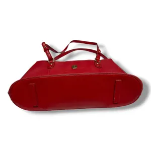 Coldwater Creek‎ Red Leather Shoulder Bag Heart Silver Tote Purse Multi Pocket thumbnail 7