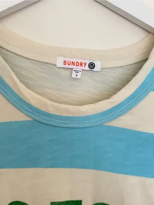 Anthropologie Sundry Short-Sleeve Rugby Stripe Bonjuour Midi T-shirt Dress thumbnail 6