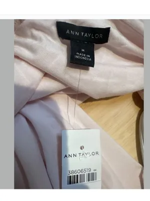 Ann Taylor NWT Medium Pink Draped Sleeveless Top Ruched Asymmetrical bodysuit thumbnail 2
