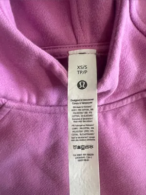 Lululemon Scuba Oversized Hoodie Cropped Pink Size‎ XS/S thumbnail 4