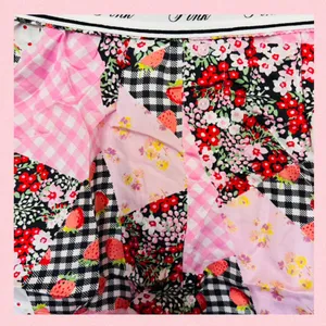 PINK VICTORIA’S SECRET Silky Pajama Shorts Patchwork Gingham Berries Floral M thumbnail 7