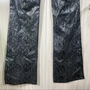 Paris Blues Faux Leather Snake Print Flare Pants size 3 thumbnail 6