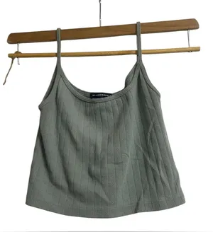 Brandy melville teal green eyelet skylar tank top thumbnail 4