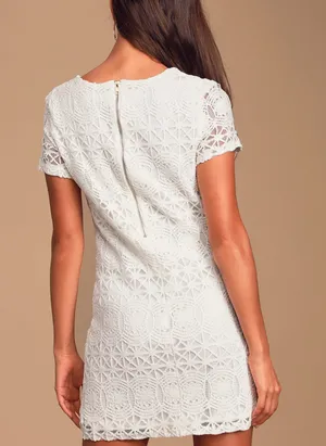 Lulu’s love you for eternity white lace dress thumbnail 4