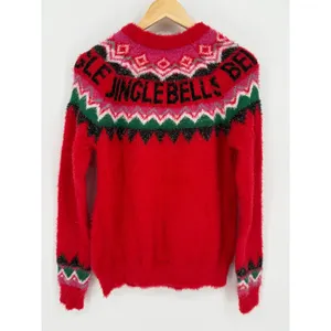 New York Laundry Holiday Classics Jingle Bells Sweater Small Red Christmas thumbnail 5
