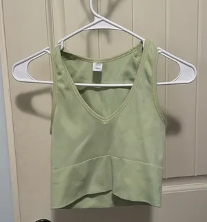 Cropped athletic top Green thumbnail 1