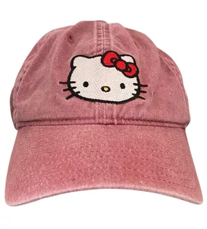 Sanrio Hello Kitty Embroidered Rose Dad Hat Adjustable Cap Kawaii y2k soft girl thumbnail 1