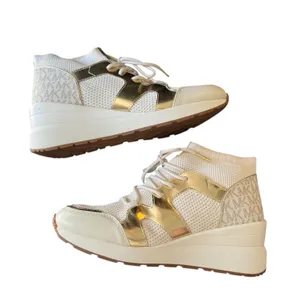 Michael Kors White Markie Wedge Heel Bootie Sneakers Size 9 thumbnail 6