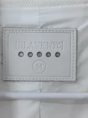 (E)   Blank NYC cream Asymmetrical Zip Moto Jacket thumbnail 2